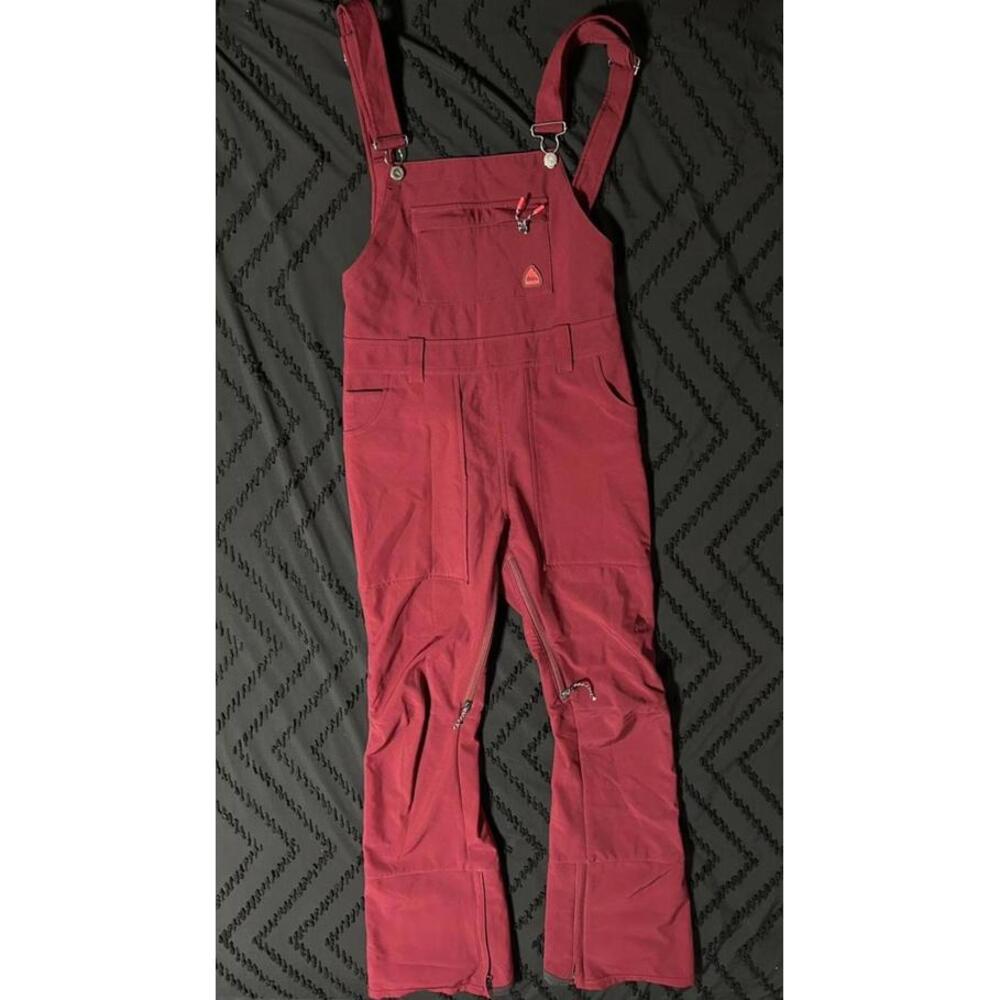 Burton Women's Avalon Winter Bib Pants Size Maroon Snowboard Ski DryRide Size XS